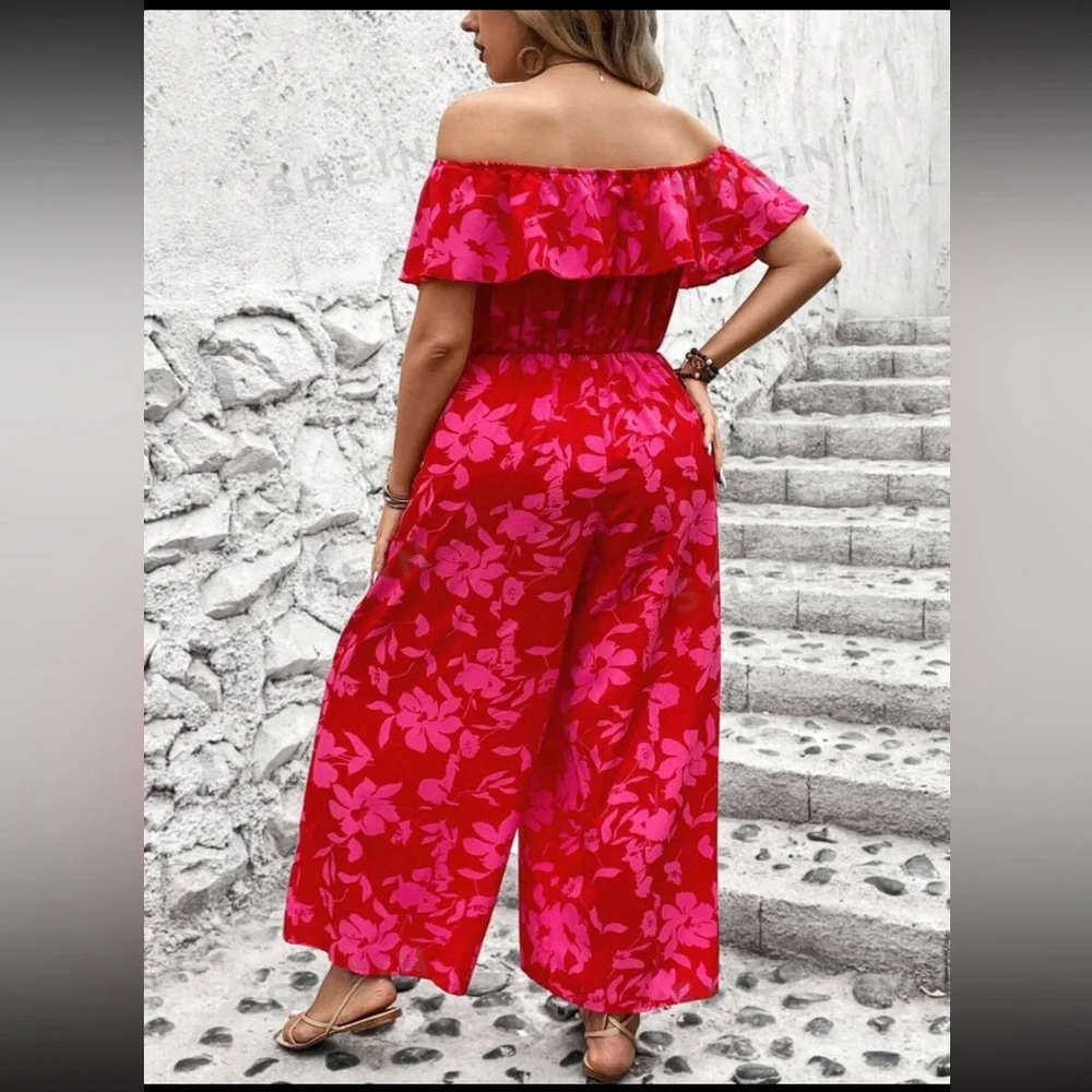 ✨NWT✨ SHEIN VCAY Off Shoulder Jumpsuit - Picture 3 of 4